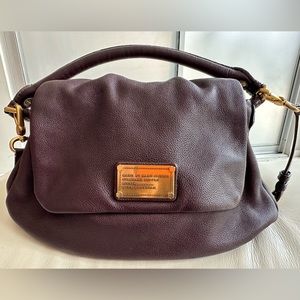 Marc Jacobs Burgundy Leather Flap Closure Bag